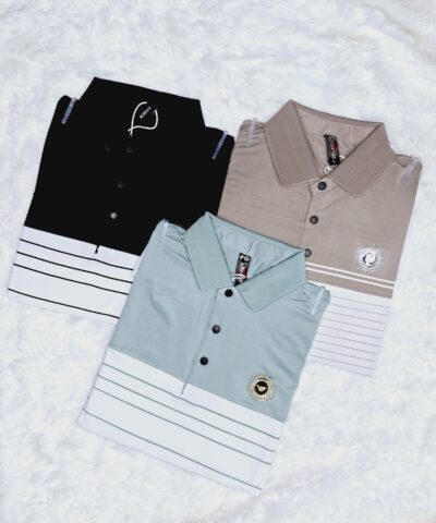 Premium Polo Solid Shirt Combo – Paste, Biskit, Black color