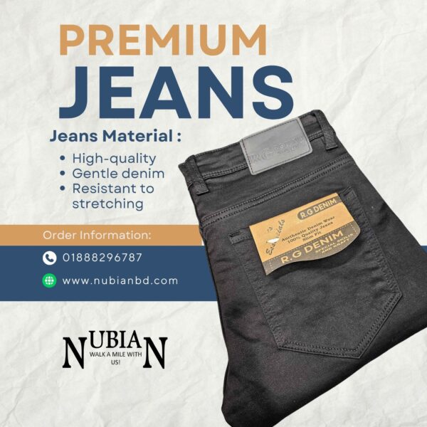 RG Denim Full Black Jeans Pant