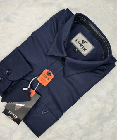 Full Sleeve Solid Shirt NavyBlue Color