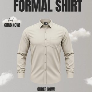 Premium Solid Shirt Cream