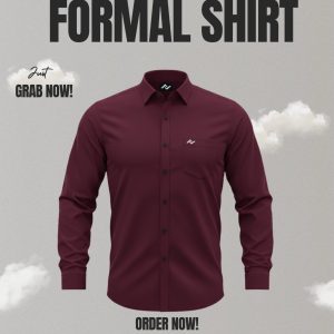 Premium Solid Shirt Maroon