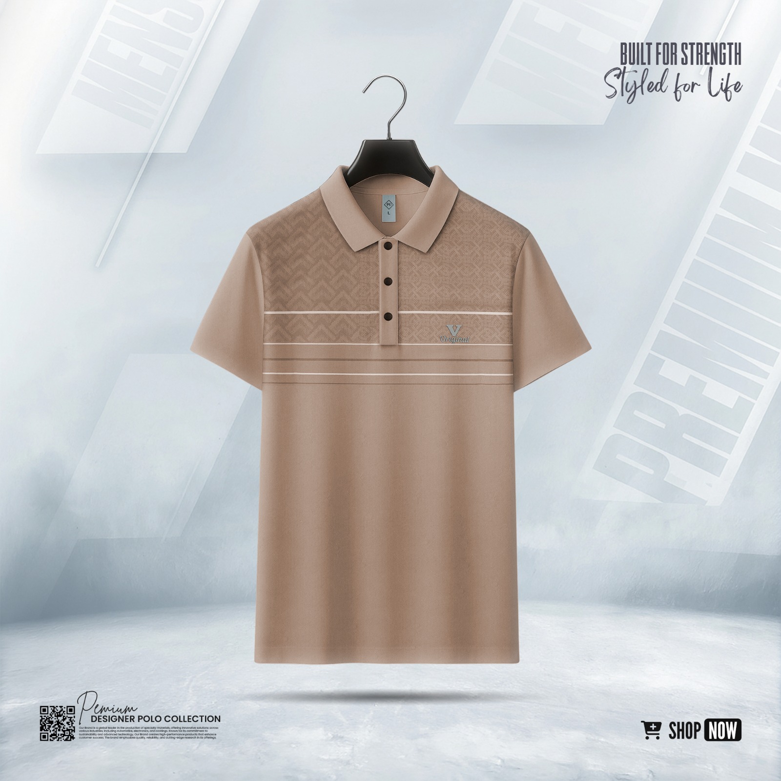 WhatsApp Image 2026-06-19 at 00.38.44 (2) Imported China Fabric Polo Light Brown - Image 1